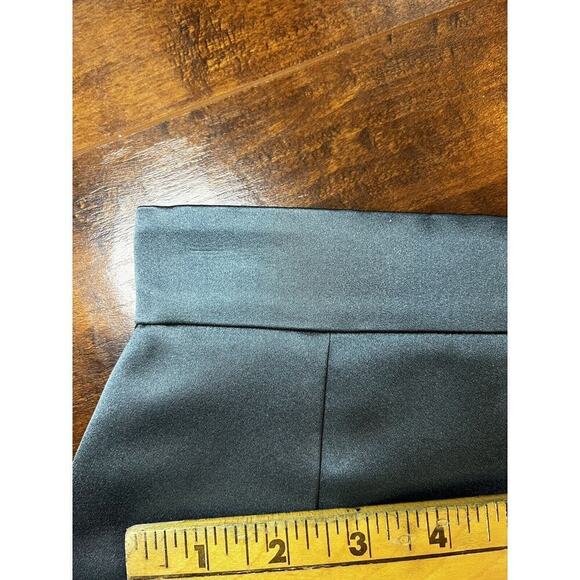 Gucci Made in Italy 100% silk Deep Blue/Gray Pencil Skirt with Slit Size 40/S - Picture 9 of 10